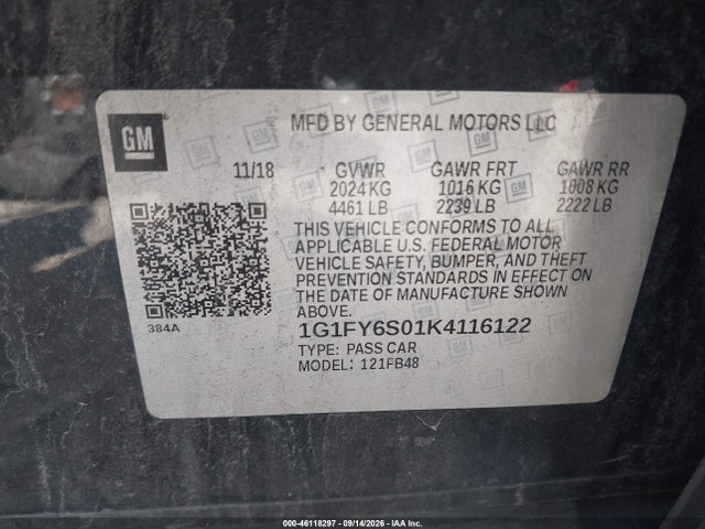 2019 CHEVROLET BOLT EV LT 9