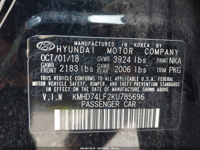 2019 HYUNDAI ELANTRA SE 9