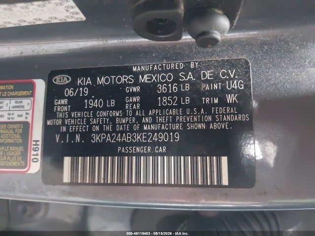 2019 KIA RIO S 9