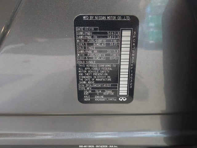 2019 INFINITI QX50 LUXE 9