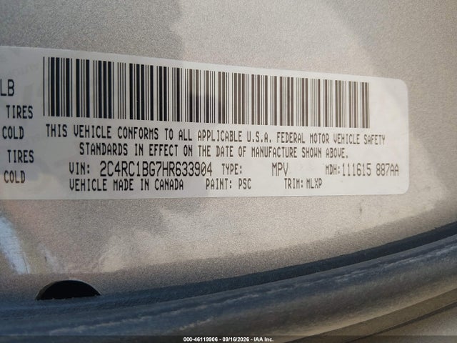 2017 CHRYSLER PACIFICA TOURING-L 9