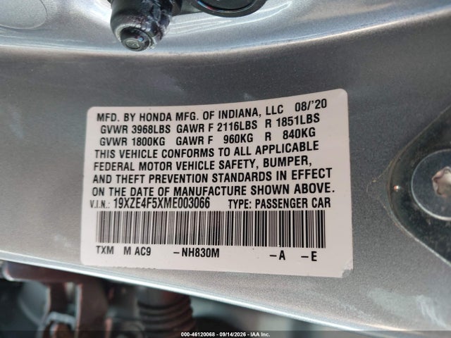2021 HONDA INSIGHT EX 9