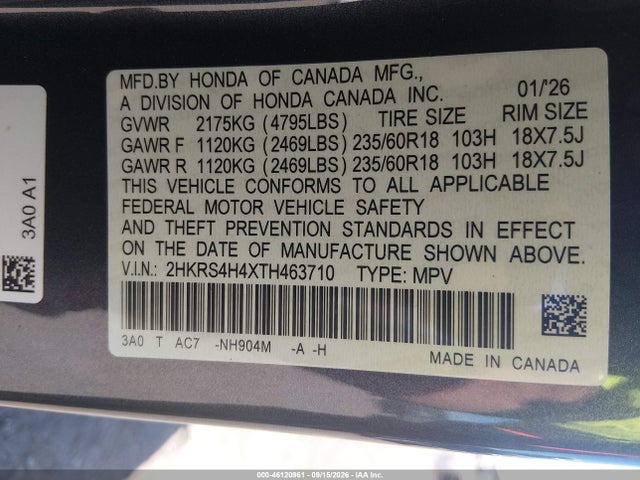 2026 HONDA CR-V EX AWD 9