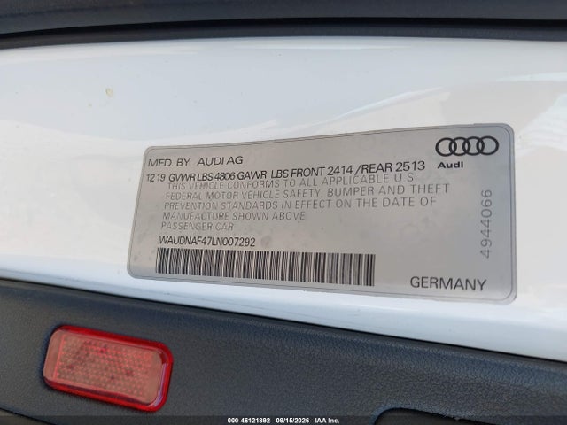 2020 AUDI A4 PREMIUM 9