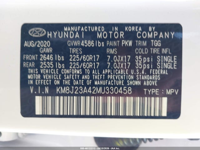 2021 HYUNDAI TUCSON SE 9