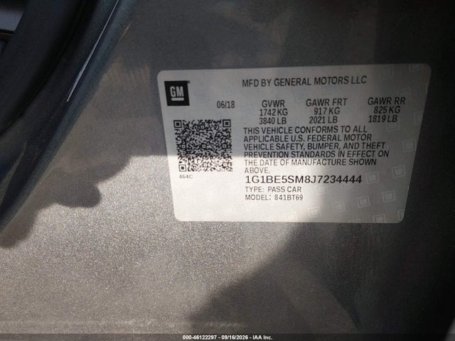 2018 CHEVROLET CRUZE LT AUTO 9