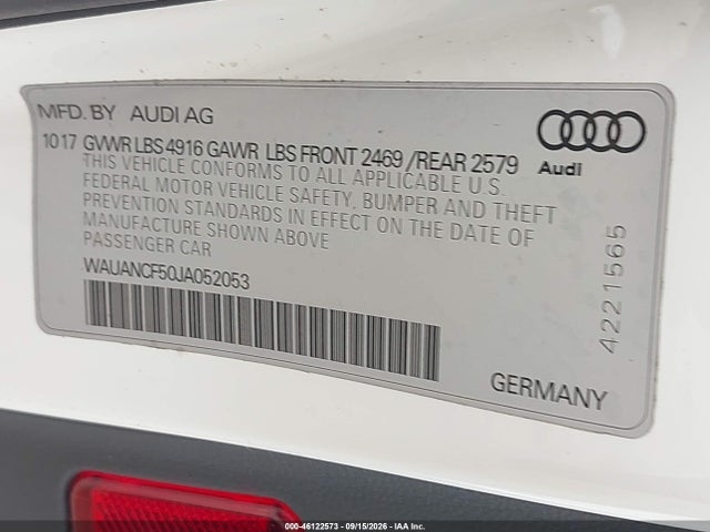2018 AUDI A5 2.0T PREMIUM 9