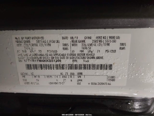 2019 FORD TRANSIT-250 9