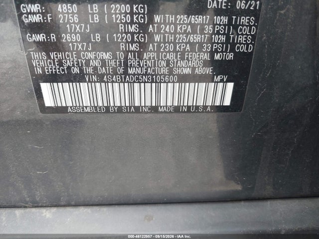 2022 SUBARU OUTBACK PREMIUM 9