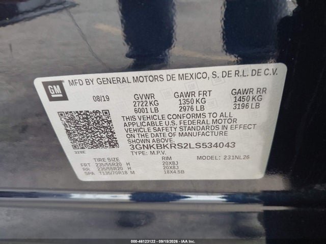 2020 CHEVROLET BLAZER AWD RS 9