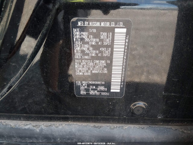 2019 NISSAN ARMADA SV 9