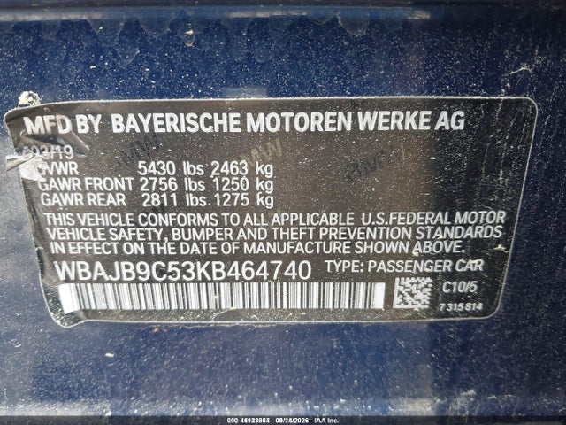 2019 BMW M550I XDRIVE 9