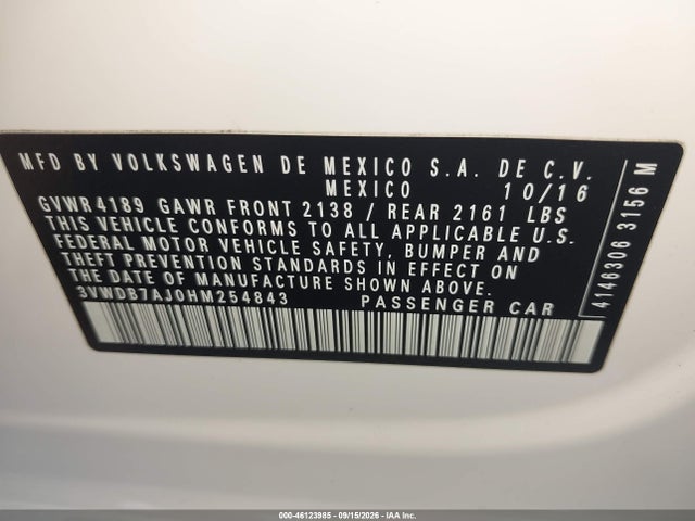 2017 VOLKSWAGEN JETTA 1.4T SE 9