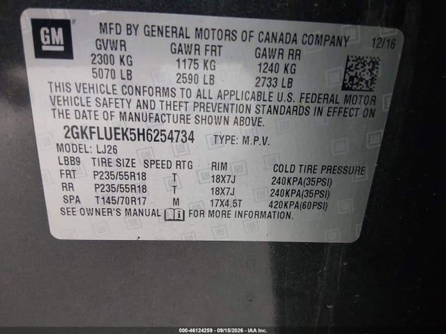 2017 GMC TERRAIN SLT 9