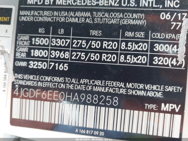 2017 MERCEDES-BENZ GLS 450 4MATIC 9