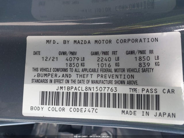 2022 MAZDA MAZDA3 CARBON EDITION 9