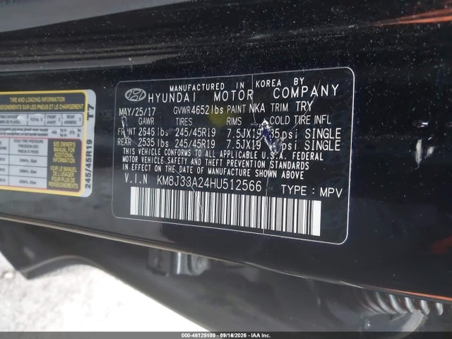 2017 HYUNDAI TUCSON LIMITED 9