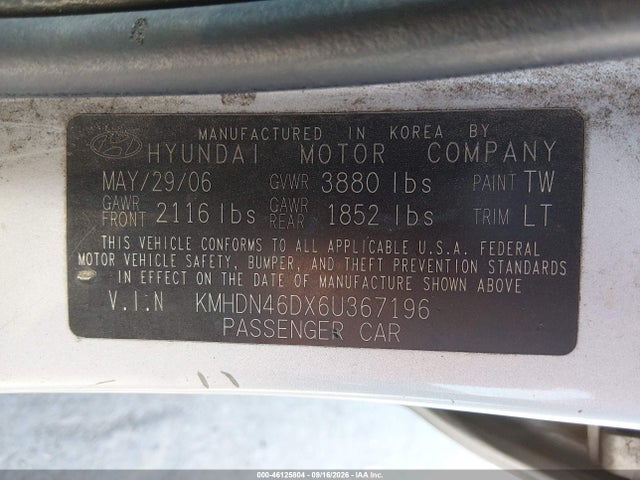2006 Hyundai ELANTRA GLS/LIMITED 照片 9