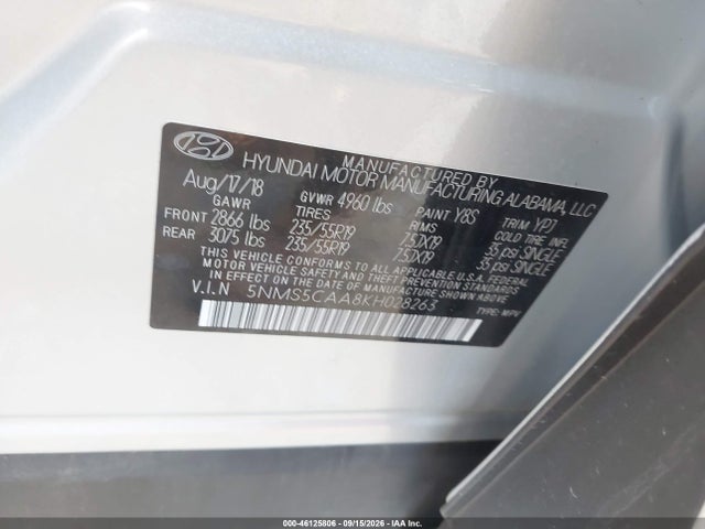2019 HYUNDAI SANTA FE ULTIMATE 2.0T 9