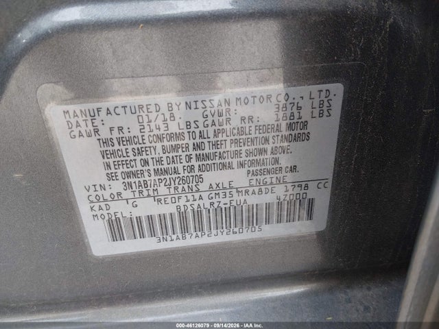 2018 NISSAN SENTRA SR 9
