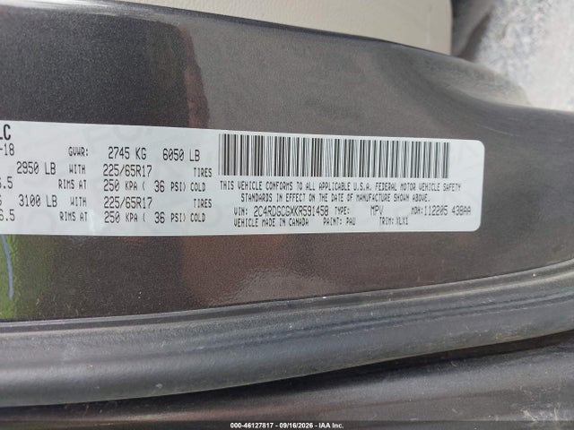 2019 DODGE GRAND CARAVAN SXT 9