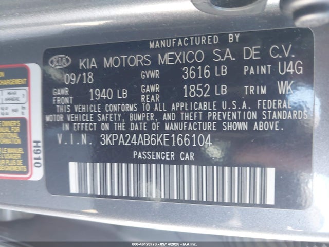 2019 KIA RIO S 9