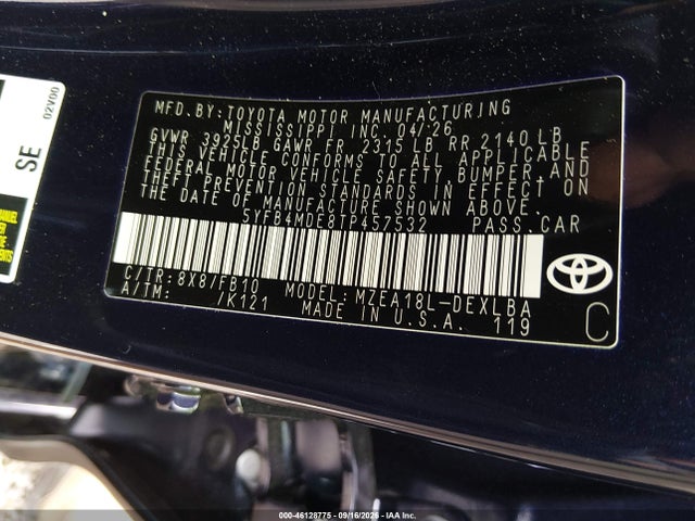 2026 TOYOTA COROLLA LE 9