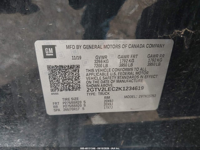 2019 GMC SIERRA 1500 LIMITED 9