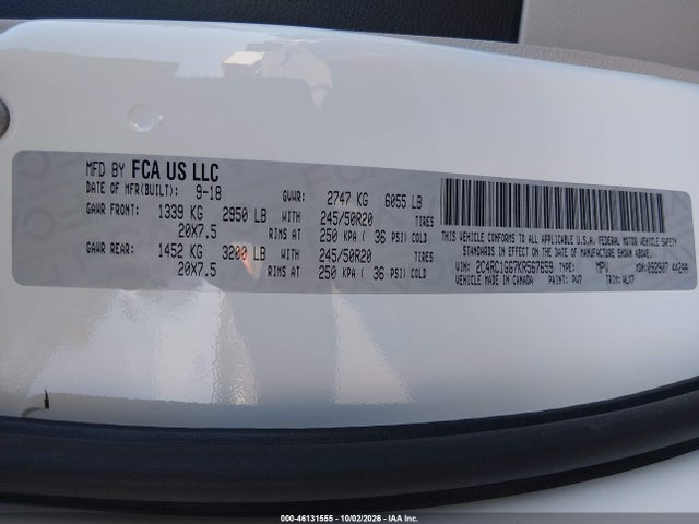 2019 CHRYSLER PACIFICA LIMITED 9