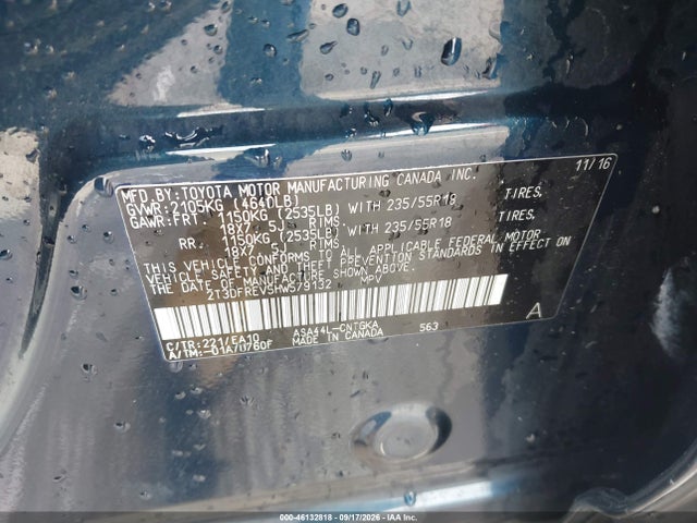 2017 TOYOTA RAV4 LIMITED 9