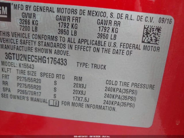 2017 GMC SIERRA 1500 SLT 9
