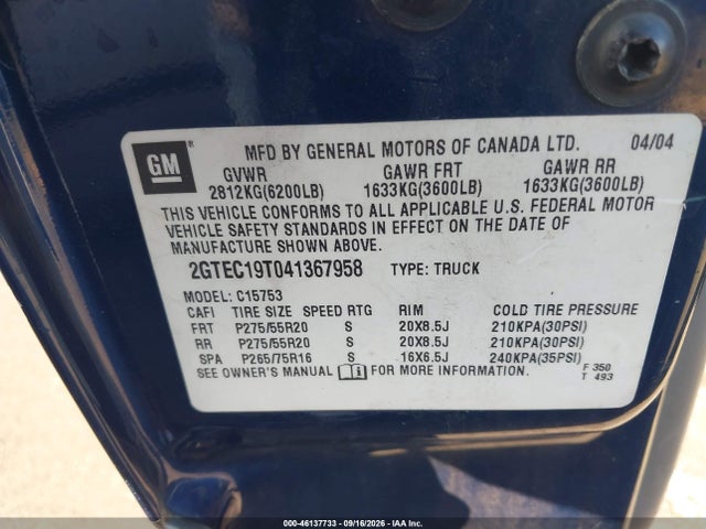 2004 GMC SIERRA 1500 SLT photo 9