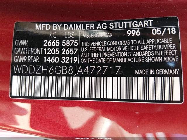 2018 MERCEDES-BENZ E-CLASS E 400 9