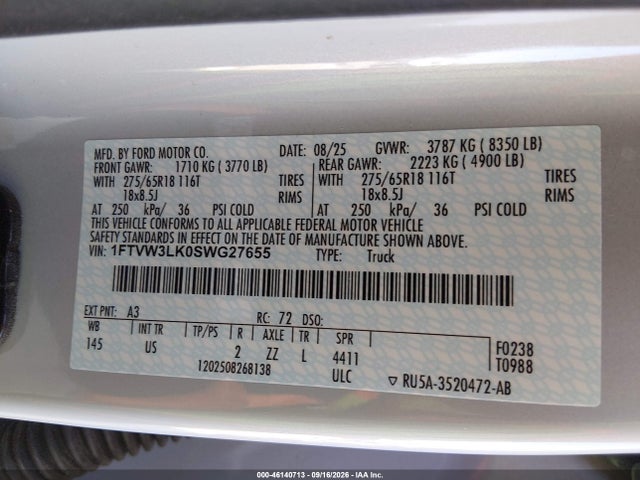 2025 FORD F-150 LIGHTNING XLT 9