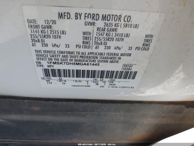 2021 FORD EXPLORER XLT 9