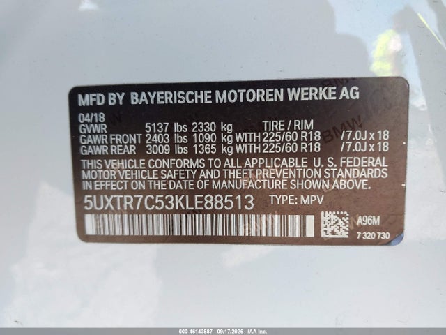 2019 BMW X3 SDRIVE30I 9