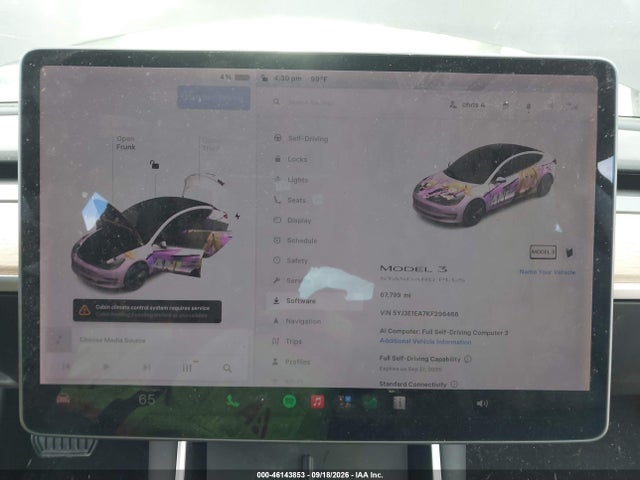 2019 TESLA MODEL 3 LONG RANGE/MID RANGE/STANDARD RANGE/STANDARD RANGE PLUS 7