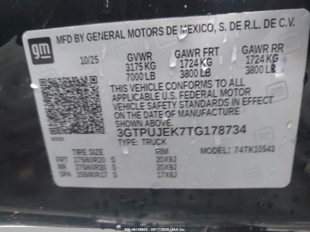 2026 GMC SIERRA 1500 , SHORT BED, ELEVATION, 4WD 9