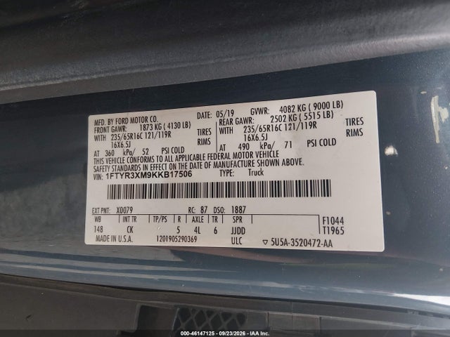 2019 FORD TRANSIT-250 9