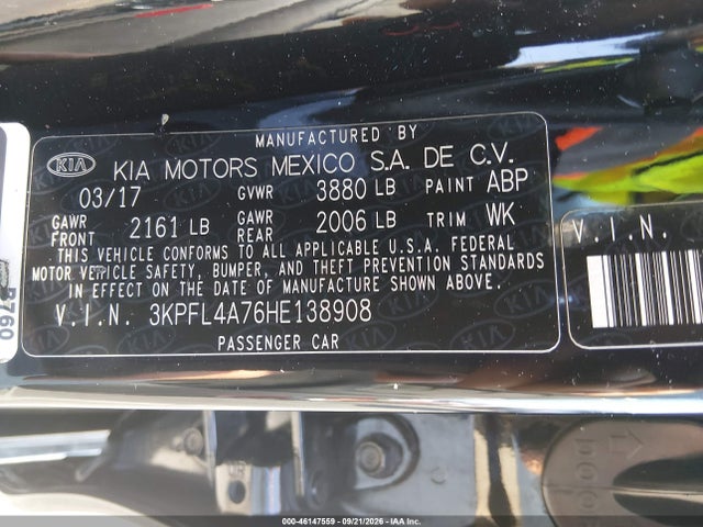 2017 KIA FORTE LX 9