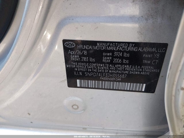 2018 HYUNDAI ELANTRA SE 9