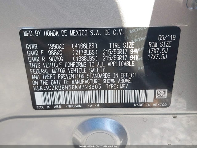 2019 HONDA HR-V EX 9