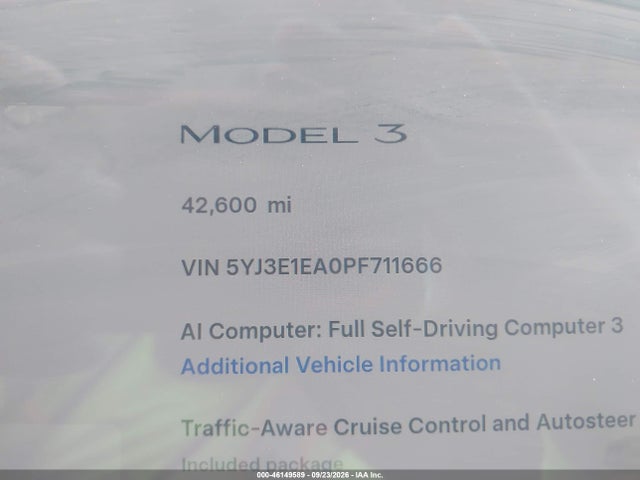 2023 TESLA MODEL 3 REAR-WHEEL DRIVE 14