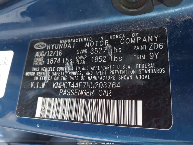 2017 HYUNDAI ACCENT SE 9
