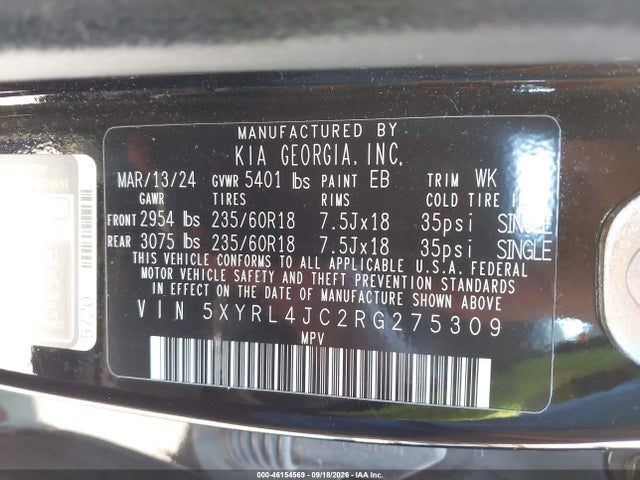 2024 KIA SORENTO S 9