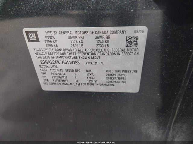 2017 CHEVROLET EQUINOX LT 9