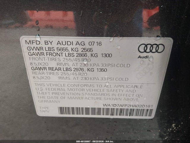 2017 AUDI Q5 3.0T PREMIUM PLUS 9