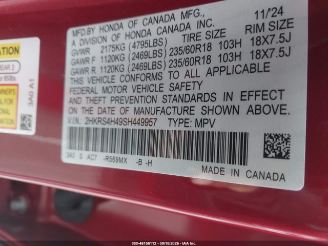 2025 HONDA CR-V EX AWD 9