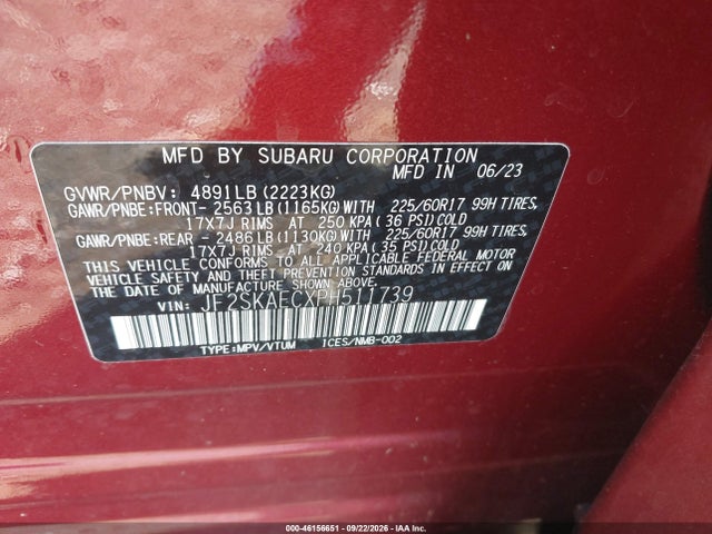 2023 SUBARU FORESTER PREMIUM 9