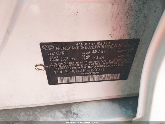 2017 HYUNDAI SONATA SE 9